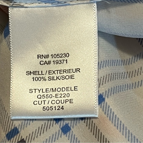 Equipment 100% Silk Mina Plaid sleeveless button down collared blouse white M - Picture 12 of 16